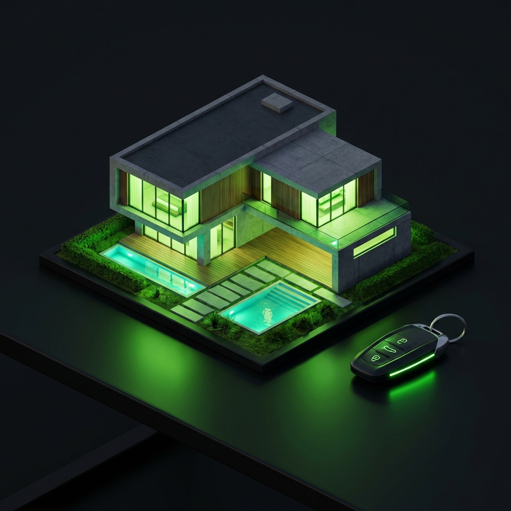 Llave Coche y Casa Moderna